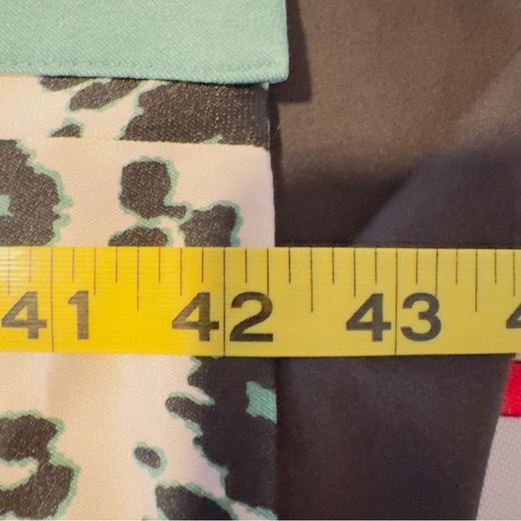 NWT Chico's Size 1 USA 8/10 Satin Silk Robe Dressing gown Duster Kimono Green Wh - Picture 14 of 16